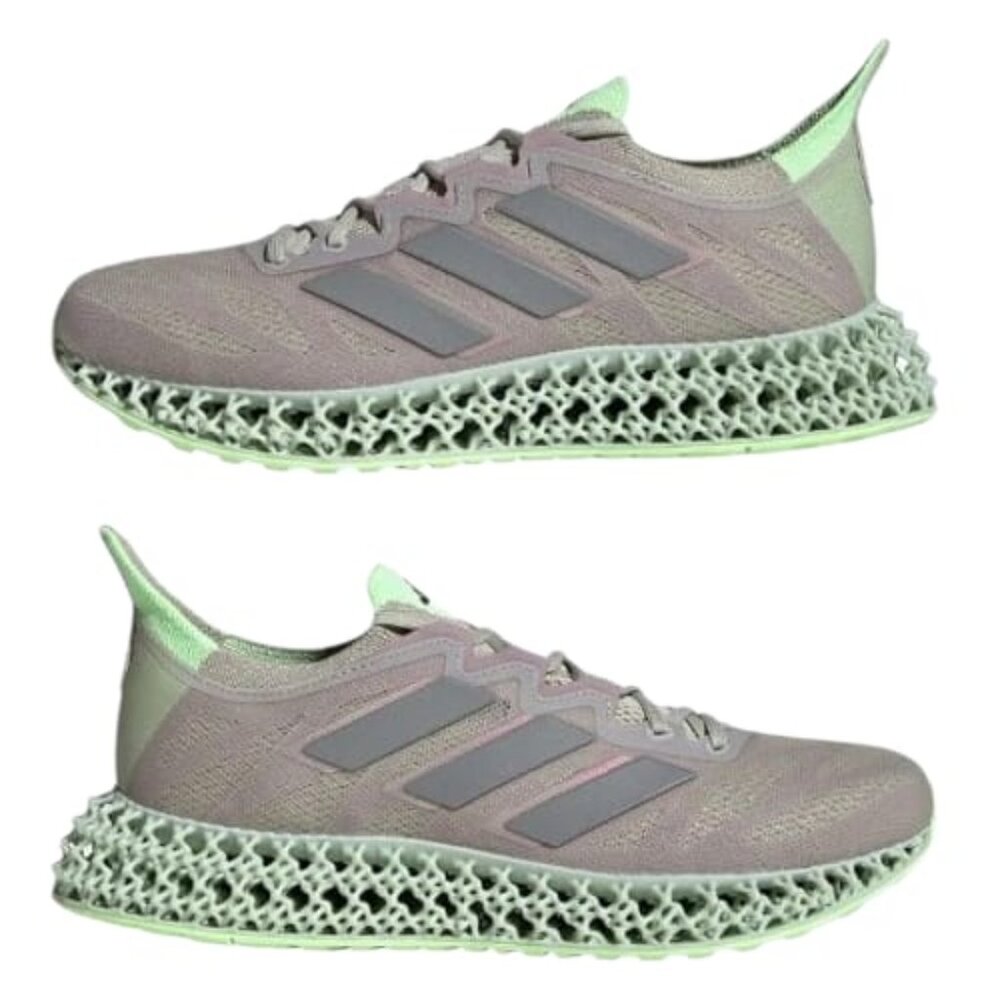 adidas 4DFWD 3 Putty Grey/Matte Silver/Green Spark, Size 7
